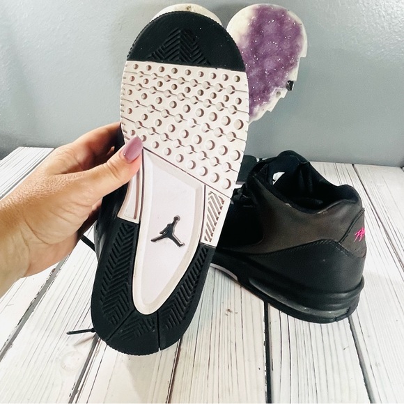 Nike Air Jordan Flight Origin 2 GS ~ Hyper Pink & Black Sneakers | Size 6.5 Y - Picture 10 of 12